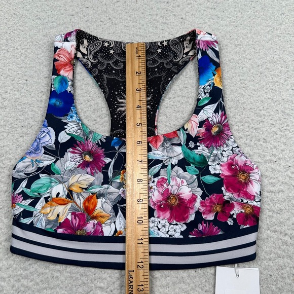 NWT Johnny Was Sports Bra Womens XS Dance Bee Activewear Reversible Multicolor - Picture 6 of 9